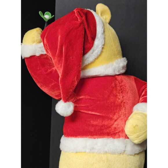 Gemmy stuffed large Winnie the Pooh Xmas 25" decor mistletoe plush door greeter - Picture 7 of 8